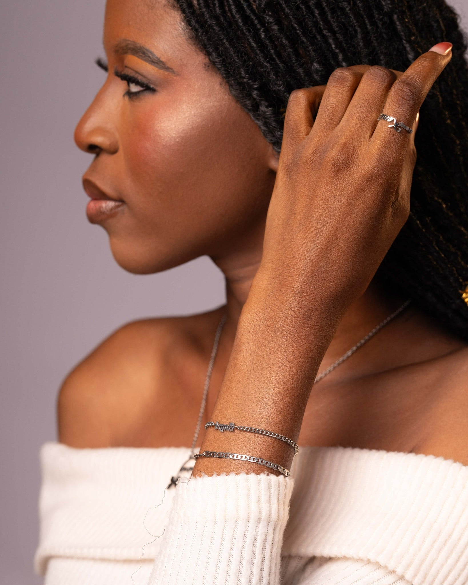 Dlui&Kelle personalized initial ring