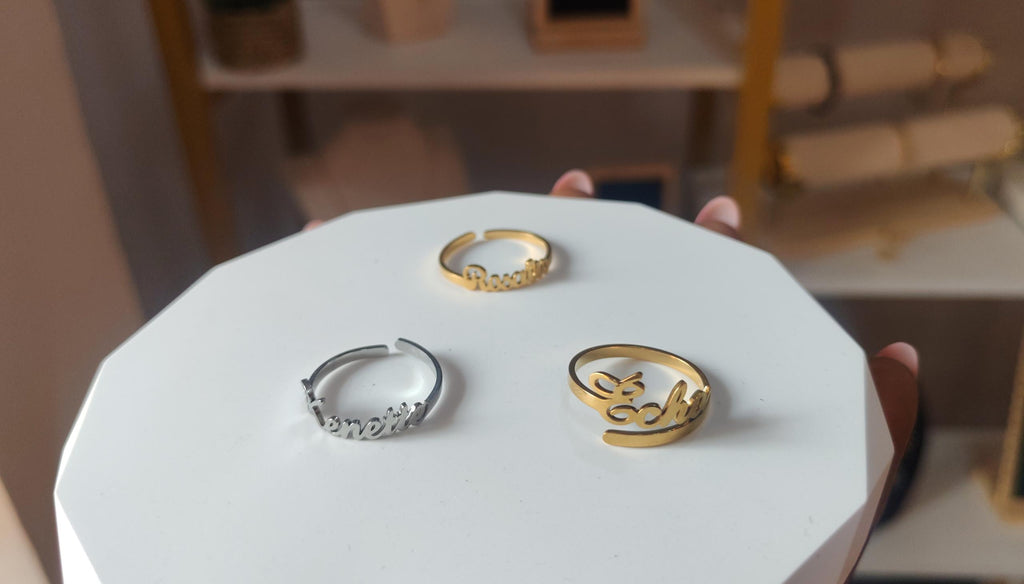 Bague initiale personnalisee Dlui&Kelle