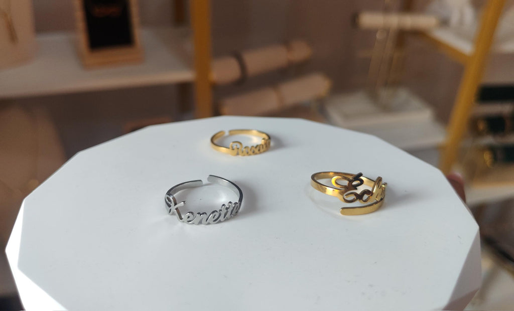 Bague initiale personnalisee Dlui&Kelle