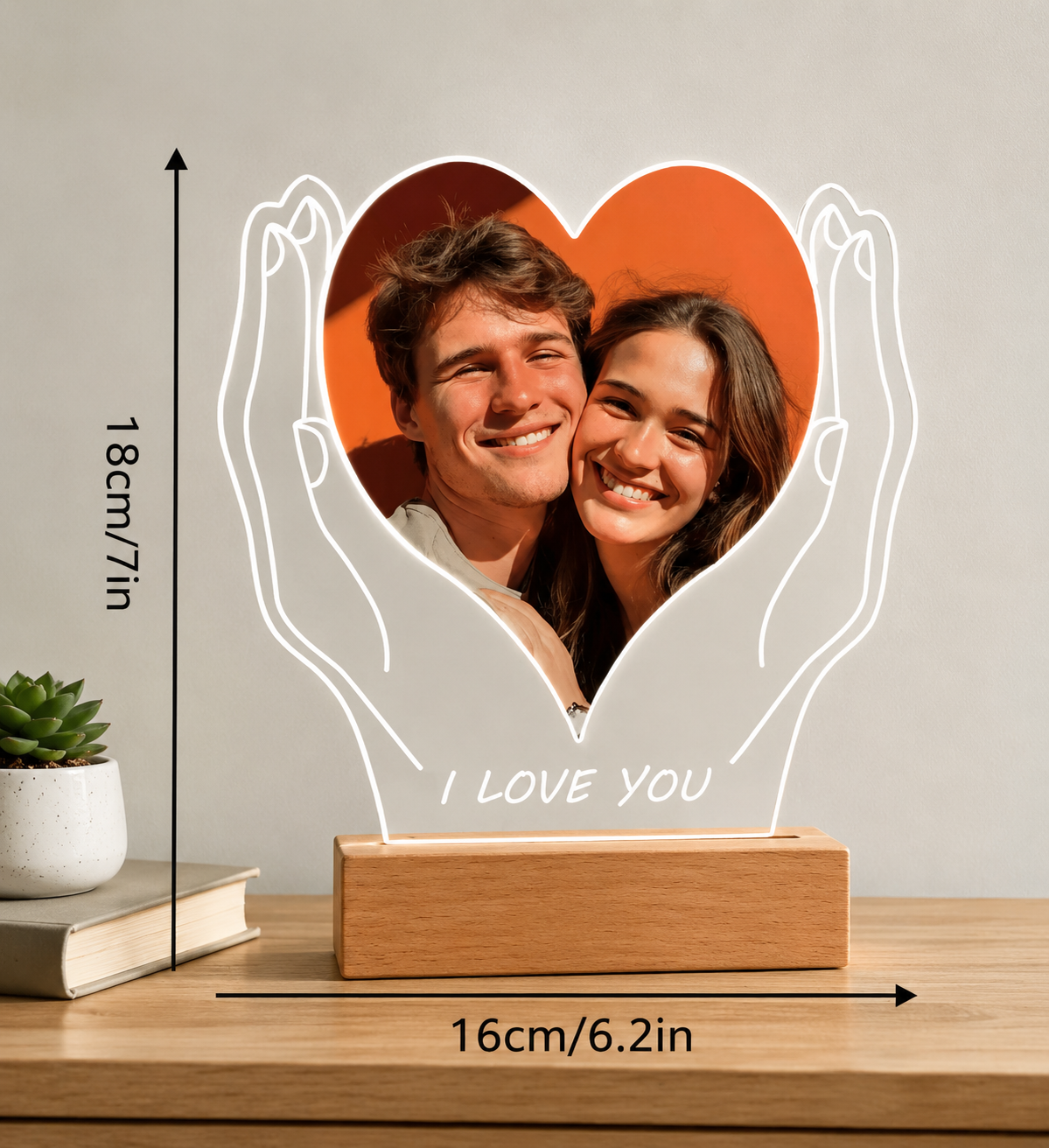 Verre en cristal personnalisé Cœur