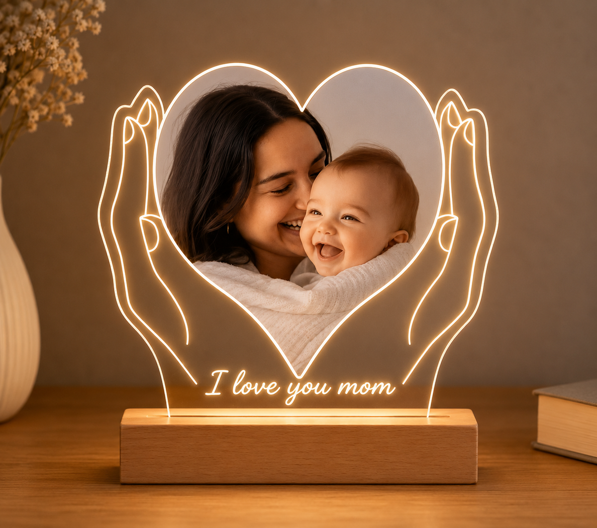 Verre en cristal personnalisé Cœur