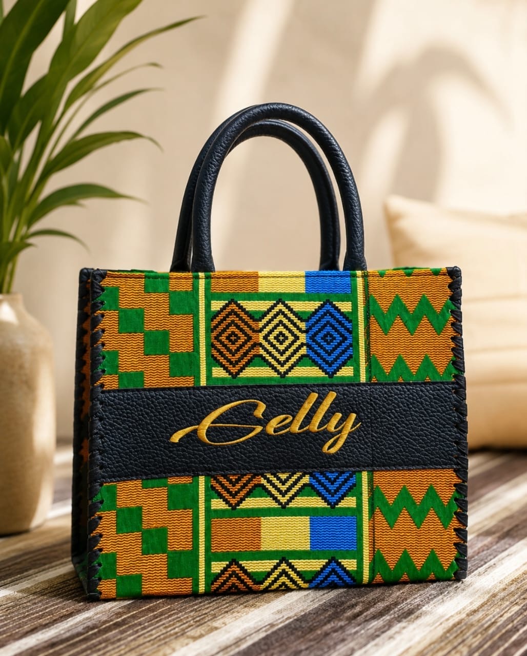 Dlui&Kelle personalized wax-print bag